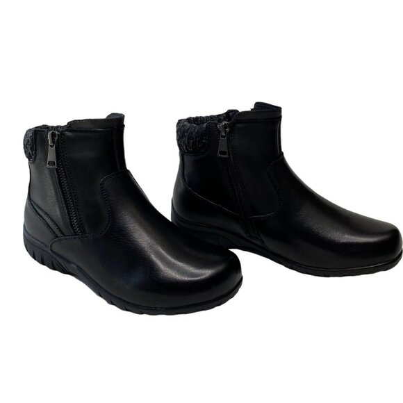 Propet Darley‎ Ankle Booties Shoe Women's 6.5 Black Leather Cushioned Comfort - Picture 7 of 12